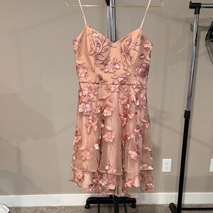 Ever New Blush Pink Floral Mini Dress